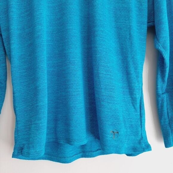 TRINA TURK | Recreation Athletic Back Cut-Out & Dolman Sleeve Top Blue Sz S - Picture 7 of 13